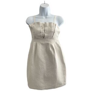 ARMANI EXCHANGE Ivory Women‘s Short Mini Dress Size 4.